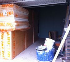 Cloisons du garage installés