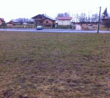 Photo prise depuis le haut du terrain