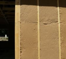 La laine de bois dans les "caissons"