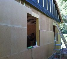 Recouvrement avec la fibre de bois