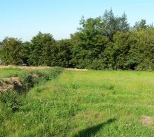 Un morceau de terrain avant d&eacute;marrage de la maison en septembre 08