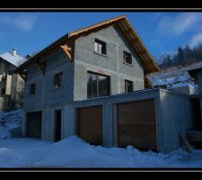 Premiere neige sur la maison