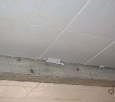 Dalle isolante de plafond. qui est abim&eacute;; super