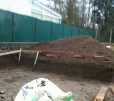 Debut du terrassement pour fondation de l'extension