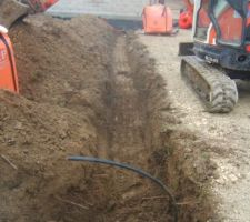 Tranch&eacute;e pour le raccordement