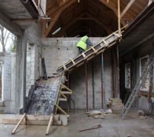 Préparation pour escalier béton