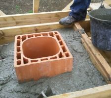 Chev&ecirc;tre 1 en cours de coulage