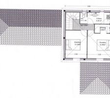 Plan de l'étage
2 chambres   salle de bain