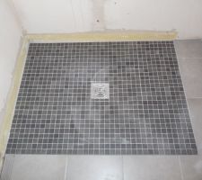 Bac à l'italienne 90cms X 120cms.
Carrelage mosaique 3 X 3.