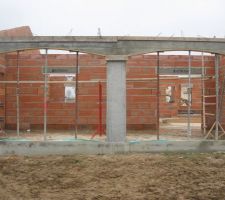 La terrasse décoffrée.