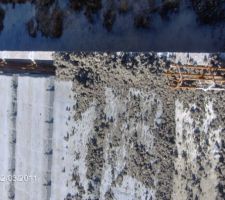 Pose du b&eacute;ton de la dalle