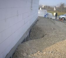 Remise en place des terres en laisant l'entrée du VS visible