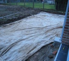 Préparation pour la terrasse à l'arrière de la maison 1