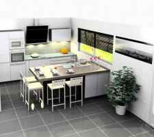 Perspective de la cuisine