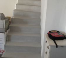Escalier béton ciré