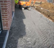 Préparation pour la terrasse à l'arrière de la maison 2