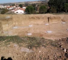 Pieux de 7m pour la partie haute et 4m pour le sous sol