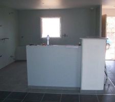 L'ilot nue de la cuisine