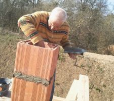 Montage des boisseaux de chemin&eacute;e