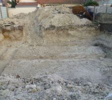 Fin du terrassement le 04 mars 2011