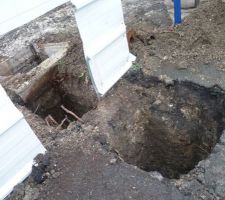 Travaux de la pose du compteur d'eau le 15 f&eacute;vrier 2011