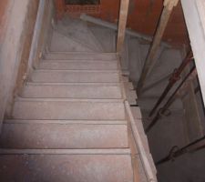 Escalier vue de l'&eacute;tage