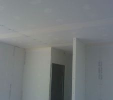 Début des bandes de plafond