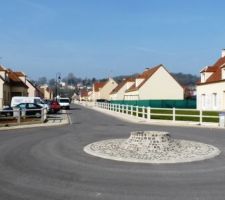 Vue de la fa&ccedil;ade de la future maison