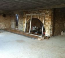 La dalle précédente vu par le dessous, on a maintenant retiré les rampes d'étais.