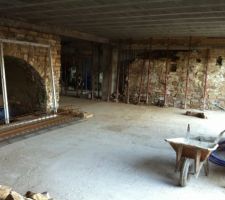 L'ouverture du par le RDC du coté "salle a manger", le linteau est coulé.