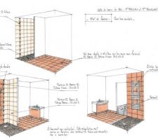 Proposition de la fa&iuml;ence pour la salle de bain du rdc