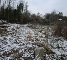 Voici des photos de notre terrain sous la neige