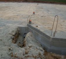 Mise en place fourreaux et evacuations