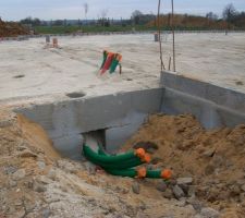 Fourreaux qui iront aux compteurs EDF et Eau