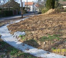 Fondations pour le mur de clôture