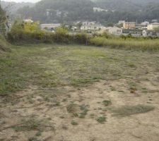 Vue en arrivant sur le terrain