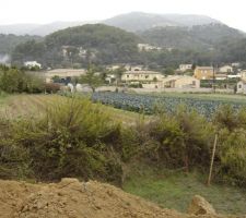 Derrière notre terrain, un joli champ toujours cultivé, mais malheureusement plus très longtemps.
