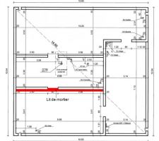 Plan du VS de la maison avec le probleme sur un mur de refend