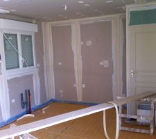 Bande placo de la Cuisine   Plomberie terminée