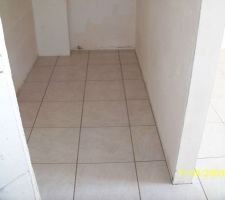 Carrelage dans le dressing