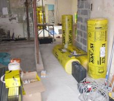 Arriv&eacute;e placo et isolant ^^