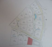 Emplacement de mon terrain dans le lotissement ( c'est celui en rouge!)