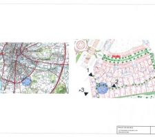 Plan de montélimar et emplacement du terrain sur le lotissement