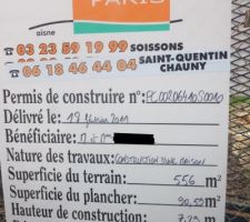 Affichage ce jour même du permis de construire