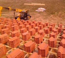 Préparation des tuiles pour la future pose