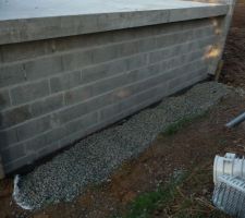 Vue drainage au bout de la terrasse accessible