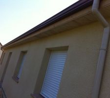 Gouttières posés sur l'arrière de la maison