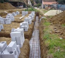 Ca y est c'est parti la moitié des fondations ferrailles