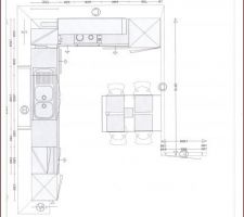 Plan de masse de la cuisine