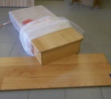 Echantillon se stratifié sous la 1er marche de notre escalier